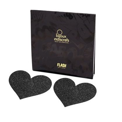 bijoux indiscrets flash black heart nipple cuts