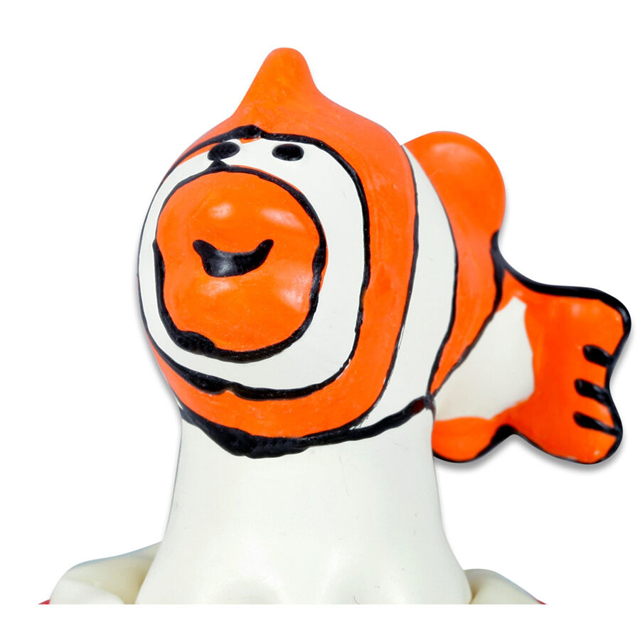 condomerie handbemalte neuheitskondome fisch orange