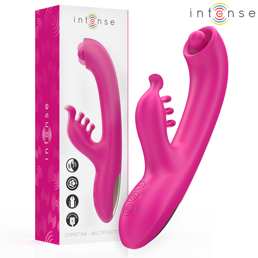 intense christina multifunktions rabbit vibrator 22,5 cm rosa
