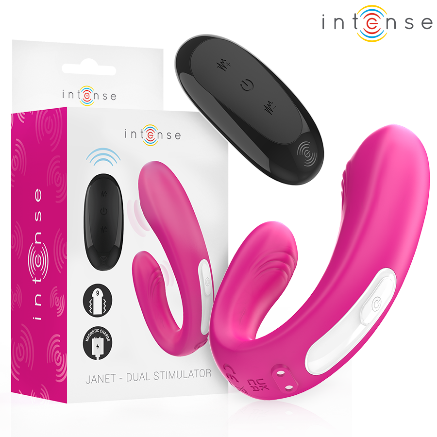 intense janet doppelter u fÖrmiger stimulator und vibrator mit fernbedienung rosa