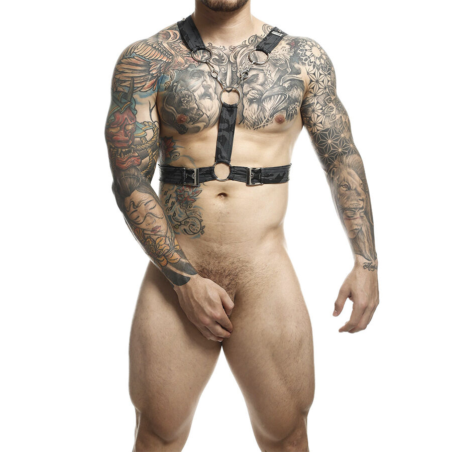 mob dngeon silbernes harness mit ketten eine grÖsse