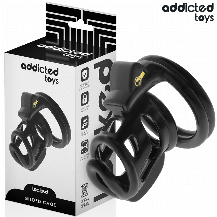 addicted toys locked gilden cage peniskÄfig 8,5 cm