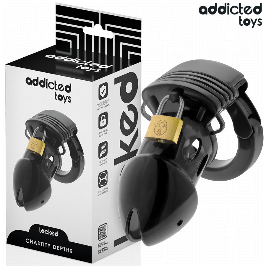 addicted toys locked chastity depths peniskÄfig 7,5 cm