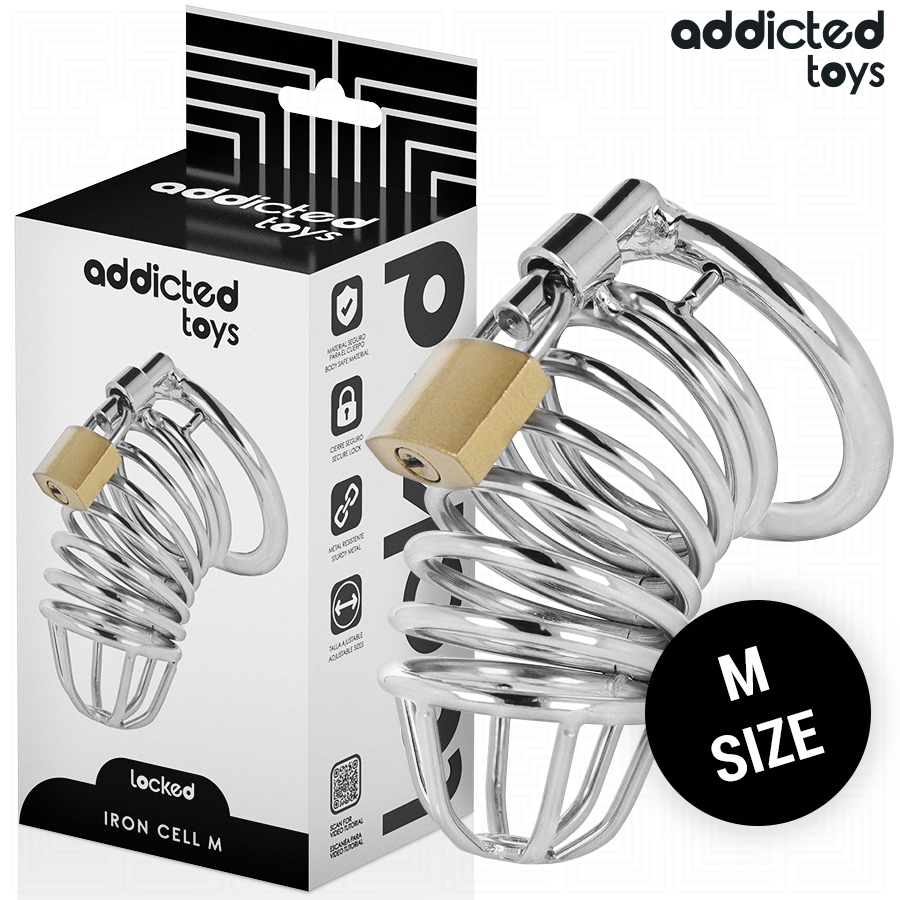 addicted toys locked iron cell metall peniskÄfig grÖsse m