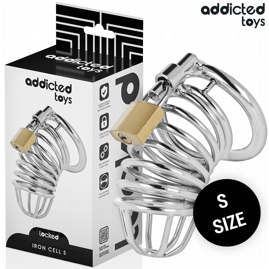 addicted toys locked iron cell metall peniskÄfig 4 cm grÖsse s