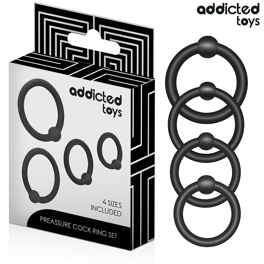 addicted toys set aus druckringen aus silikon