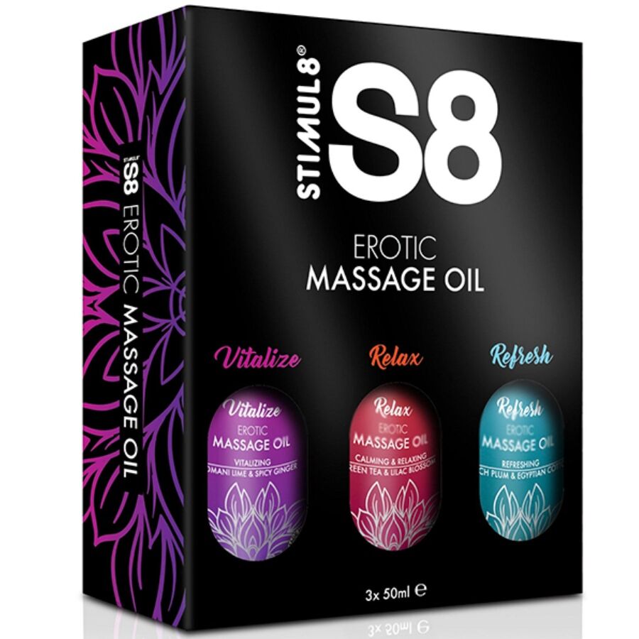 stimul8 s8 massageÖl box 3 x 50 ml