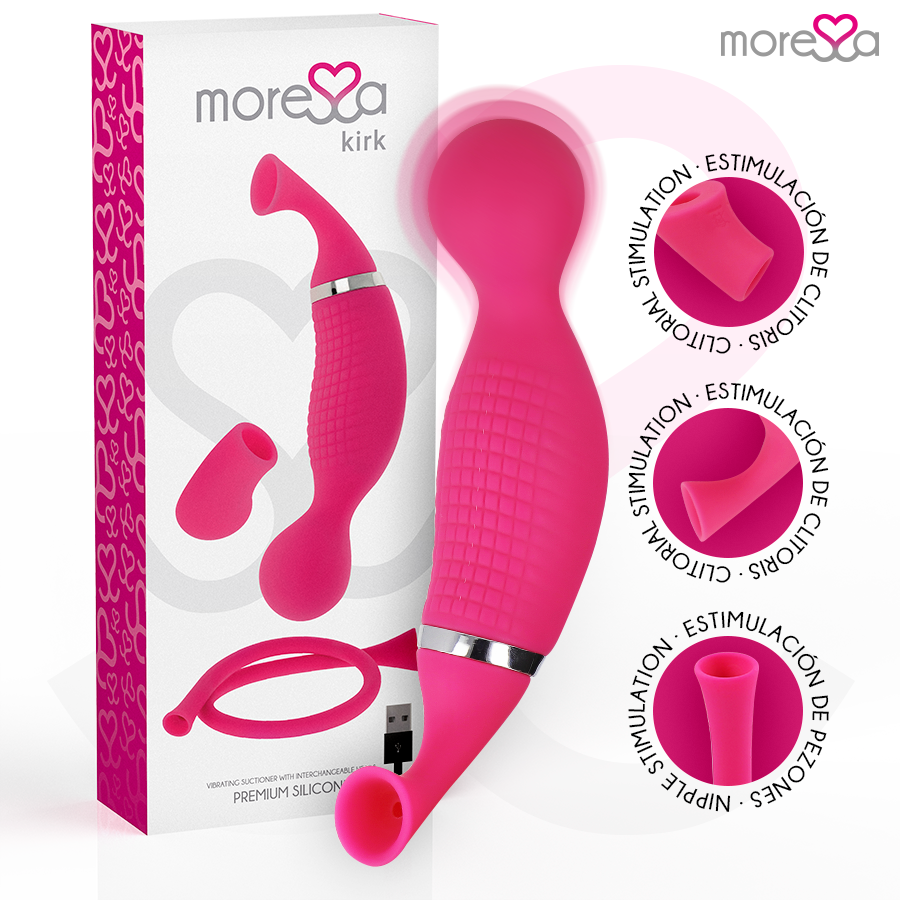 moressa kirk duo suction + multi performance massager premium silikon wiederaufladbar