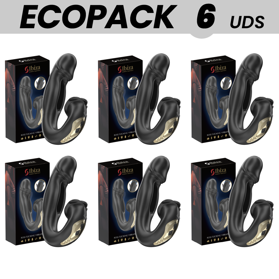 ecopacks 6 einheiten ibiza rose vibrator mit schnappendem effekt und klitorisstimulator