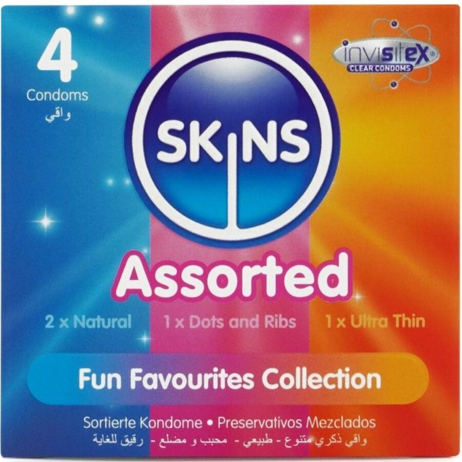skins sortierte premium kondome, 4er pack