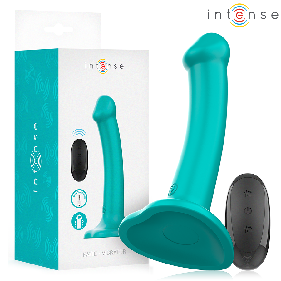 intense katie vibrator mit saugnÄpfen 10 vibrationen blau fernbedienung