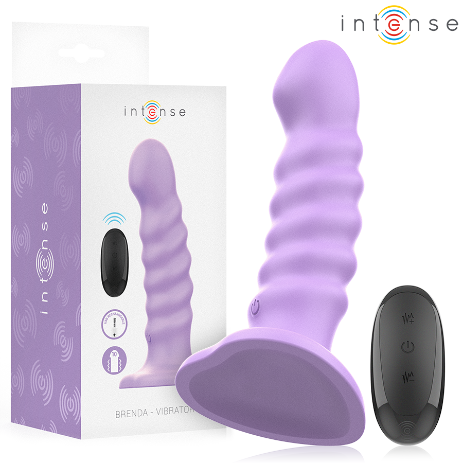 intense brenda vibrator grÖsse m spiralendesign 10 vibrationen lila fernbedienung