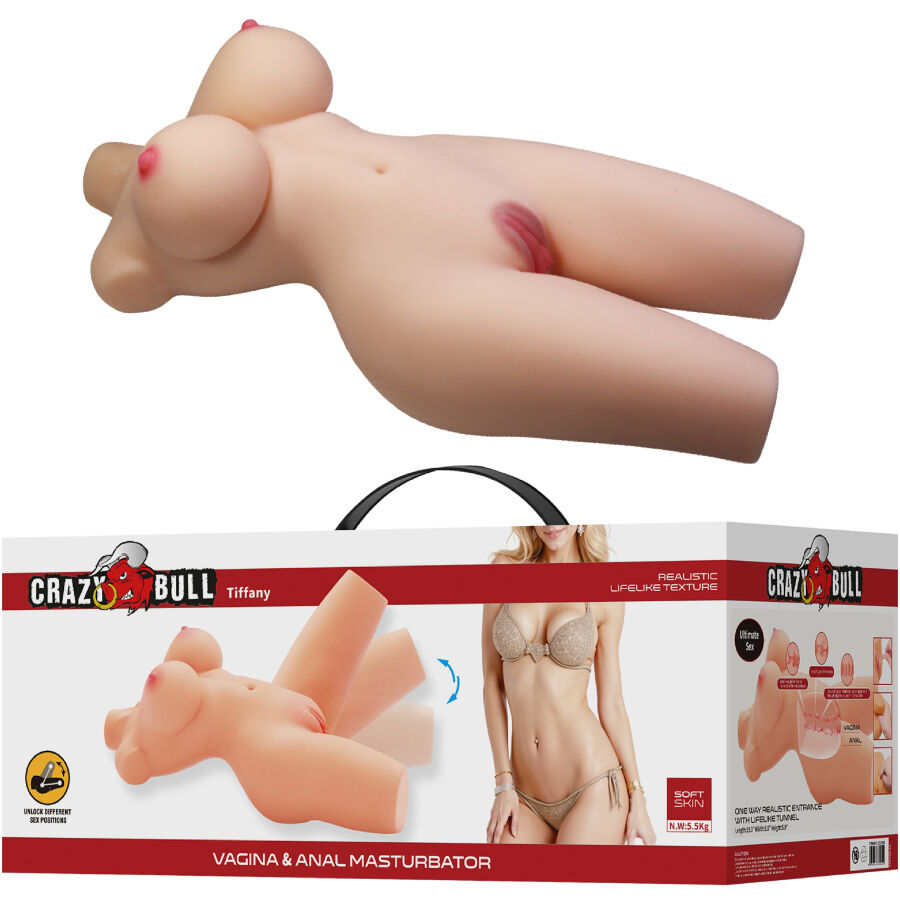 crazy bull tiffany realistischer weiblicher torso vagina und anal 5,5 kg
