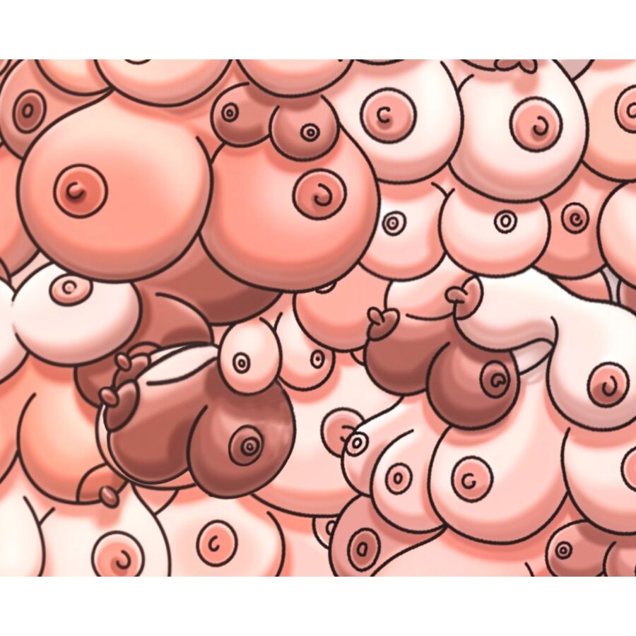 diablo picante farbiges mauspad mit titten design