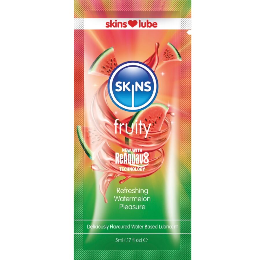 skins fruchtiges, wasserbasis glÄtter wassermelone, einzeldosierung 5 ml