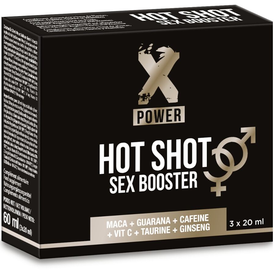 x power hot shot sex booster steigert die libido 3 x 20 ml