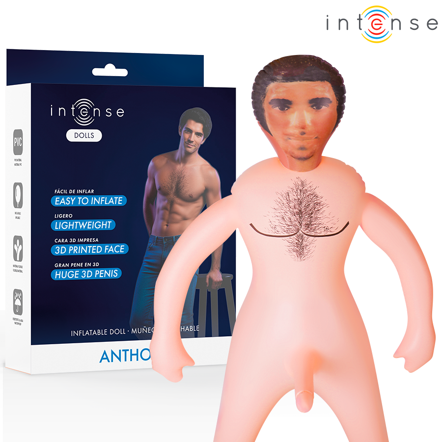 intense dolls aufblasbare puppe anthony mit 3d penis