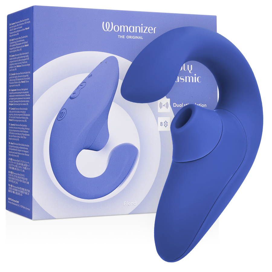 womanizer blend rabbit vibrator stimulator vibrant blue