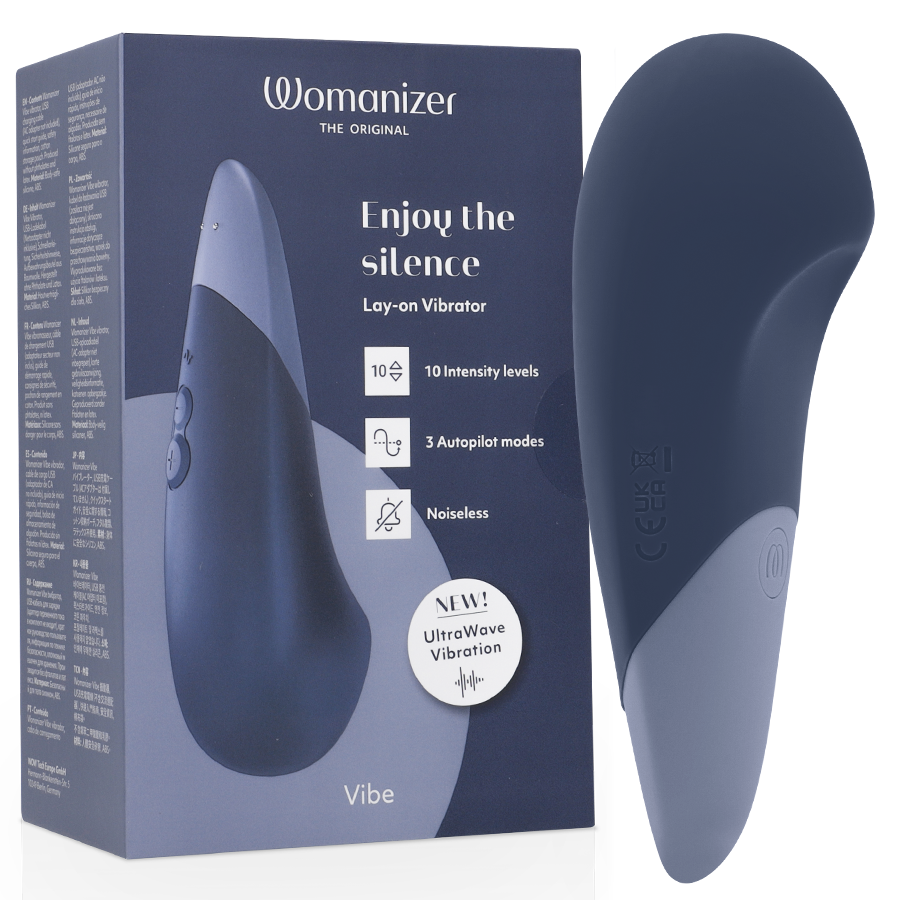 womanizer vibe lay on silent vibrator dunkelblau