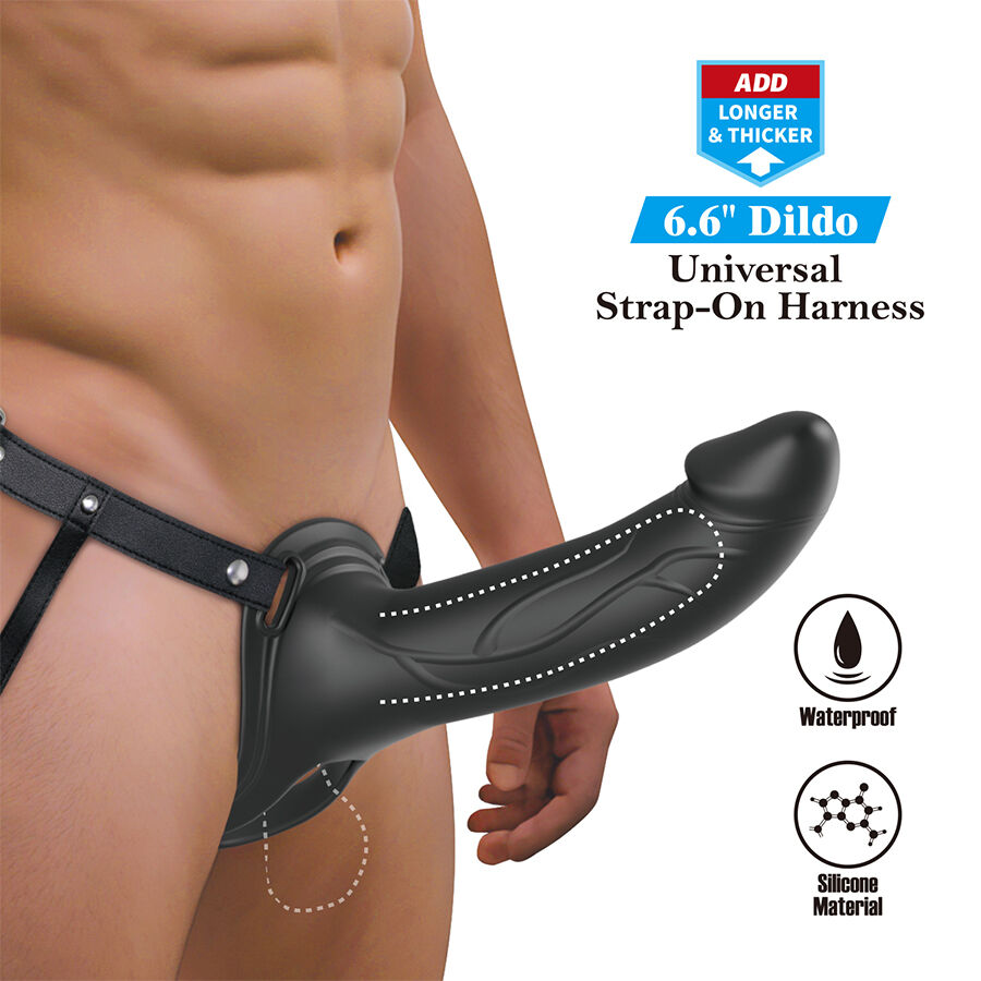 pretty love landon black vibrating strap on