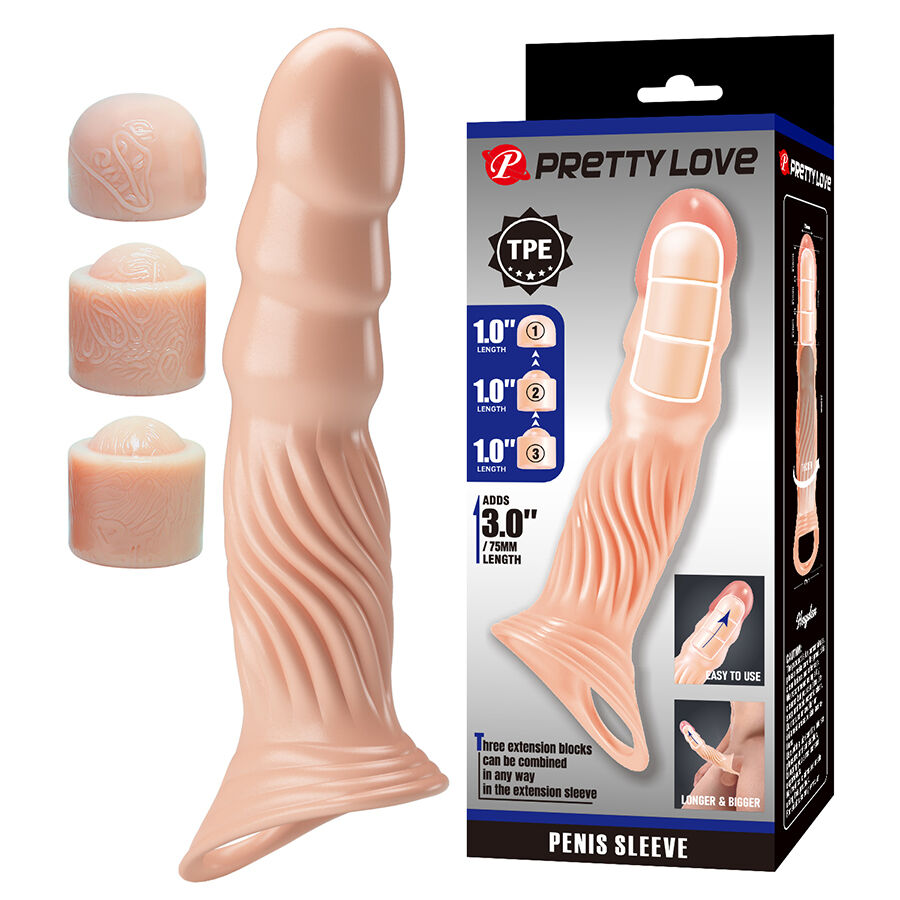 pretty love strukturierte penishÜlle mit verlÄngerungen