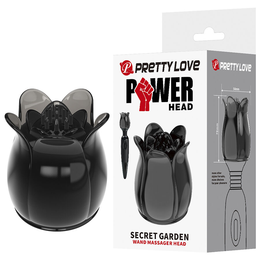 pretty love secret garden schwarzer massagekopf