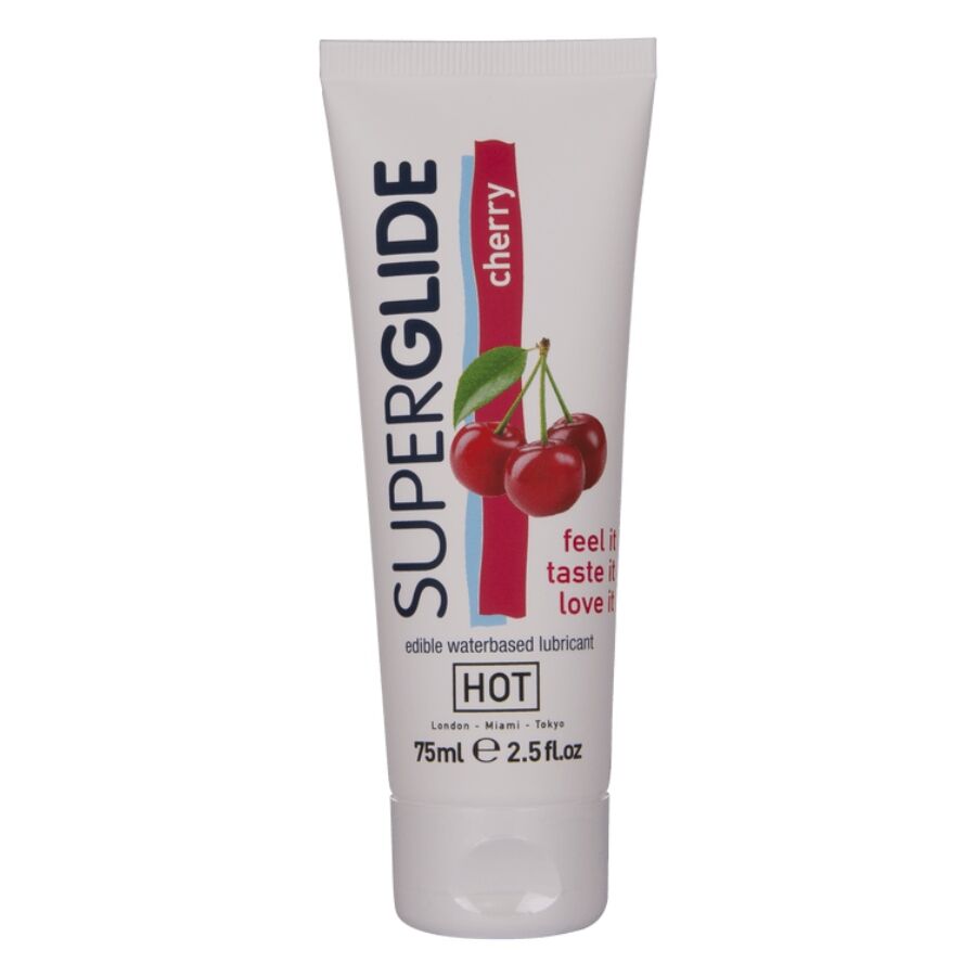 hot superglide essbares gleitmittel auf wasserbasis kirsche 75 ml