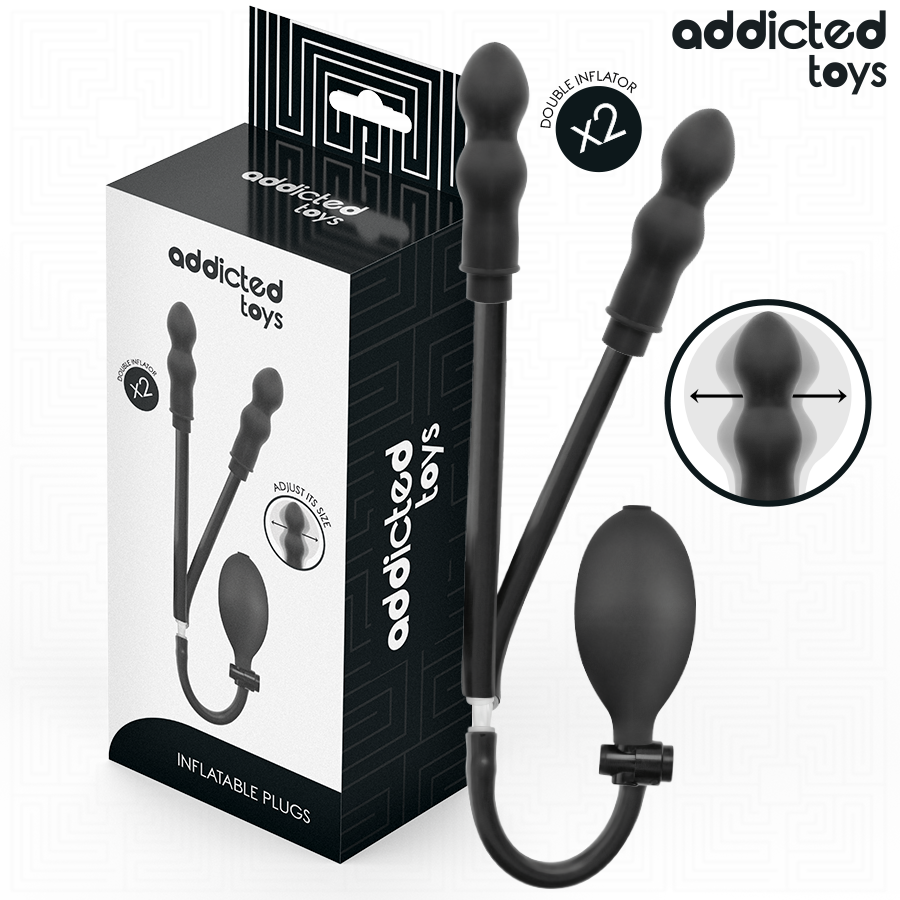 addicted toys plug anal doble inflable modelo 3