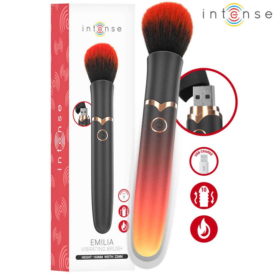 intense emilia heizbÜrste mit vibrationsfunktion, 16 cm