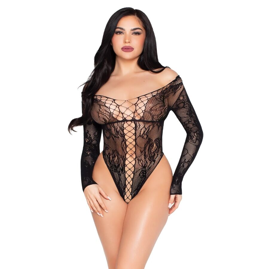 leg avenue 89370 netz und spitzenteddy, schwarz einheitsgrÖsse
