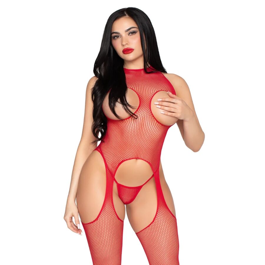 leg avenue 89374 cupless bodystocking und panty red einheitsgrÖsse