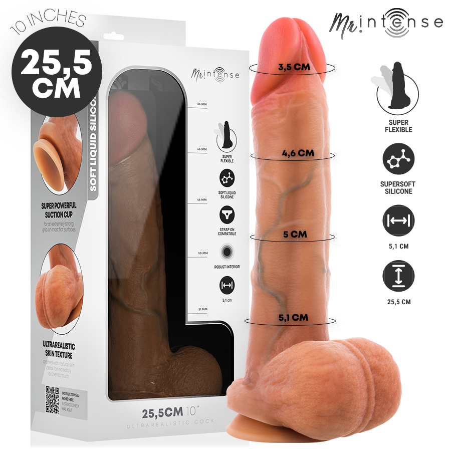mr intense gary xl ultra realistischer silikon penis mit hoden 25,5 cm Ø 5,1 cm
