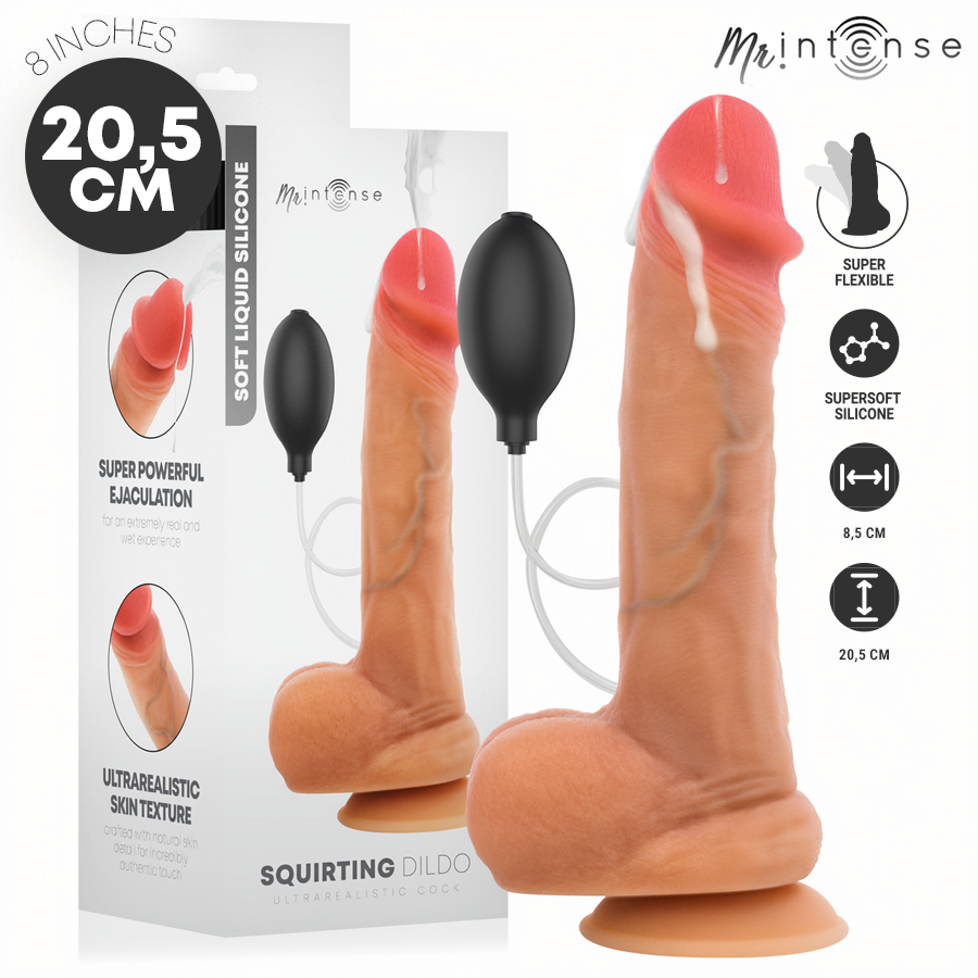 mr intense danny ultra realistischer spritzer penis mit hoden 20,5 cm Ø 4 cm