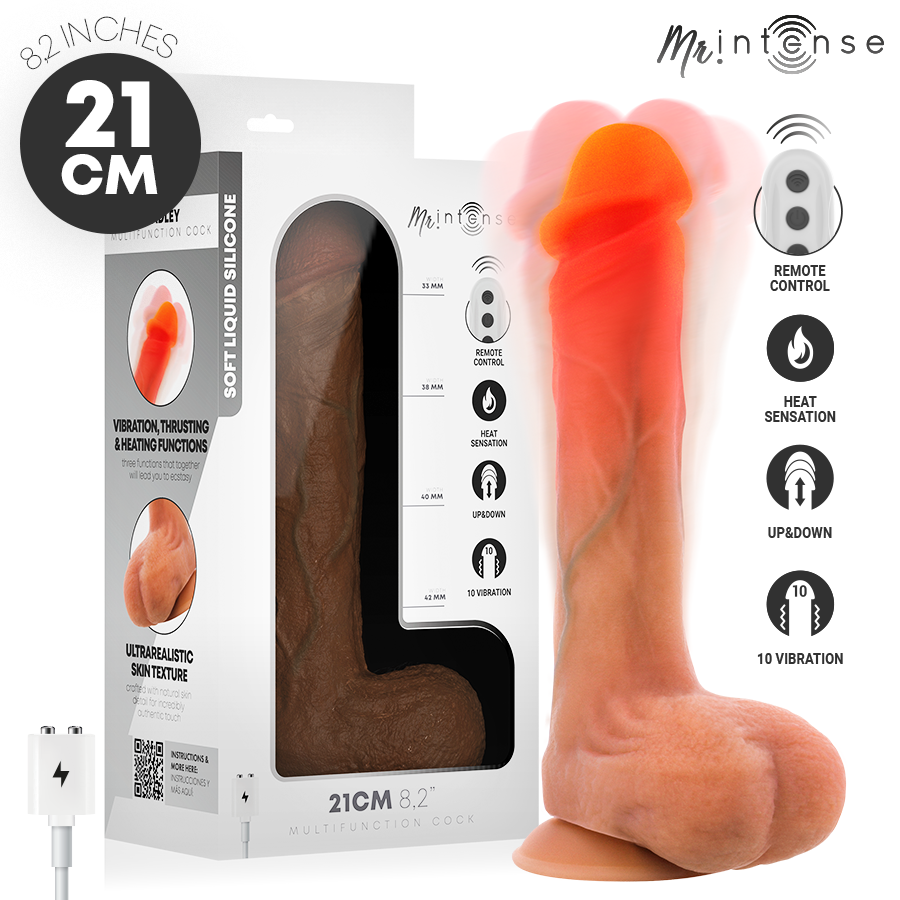 mr intense bradley vibrator dildo mit wÄrmeeffekt und fernbedienung 21 cm Ø 4,2 cm