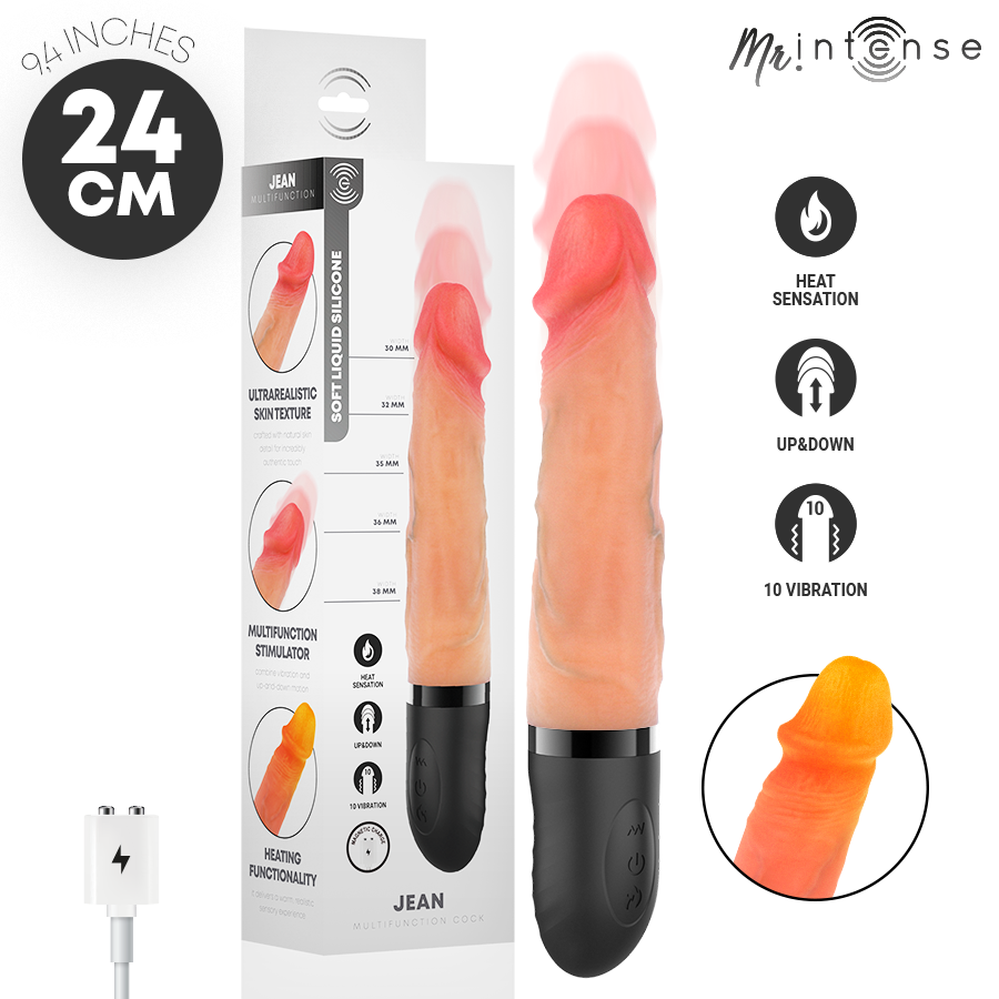 mr intense jean updown vibrator mit wÄrmeeffekt 24 cm Ø 3,8 cm