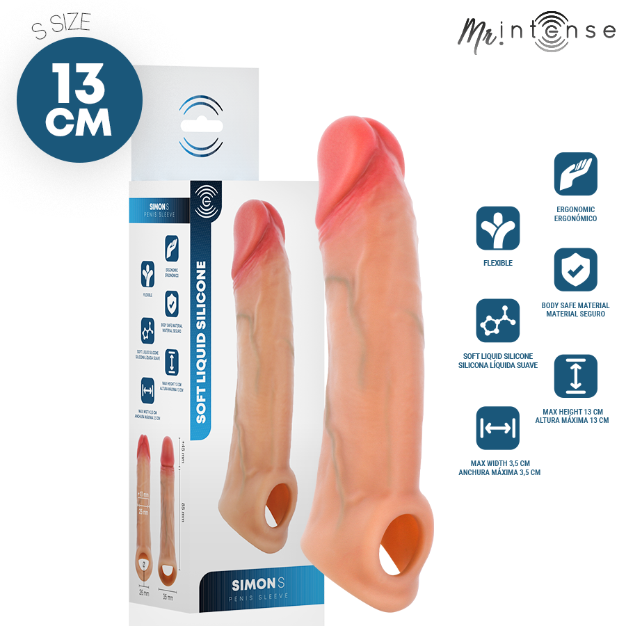 mr intense simon s silikon penisschutz 13 cm Ø 4 cm