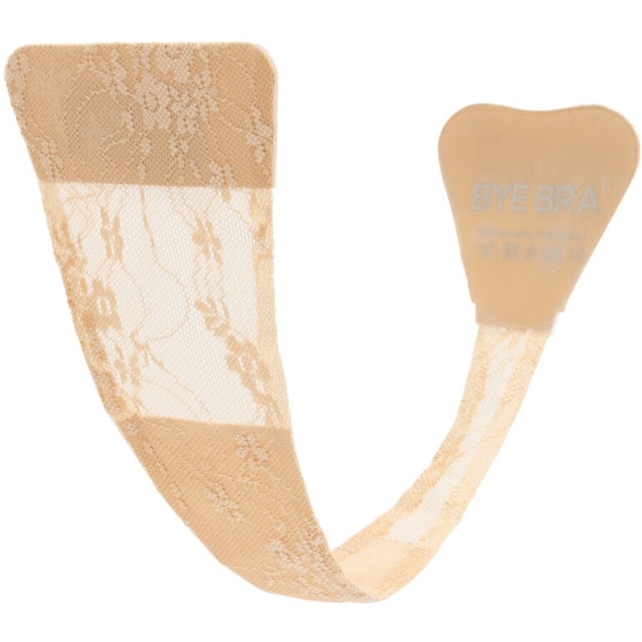 bye bra tanga adhesivo encaje beige talla Única