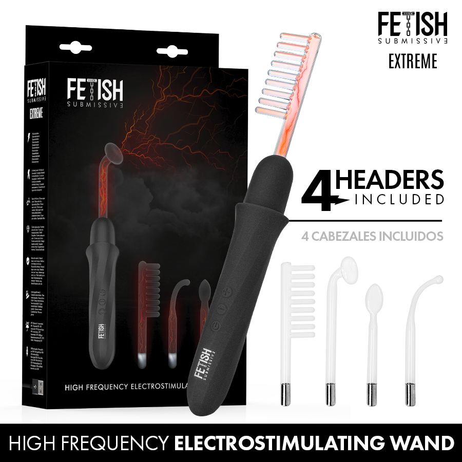 fetish submissive vibrador wand electroestimulaciÓn alta frecuencia