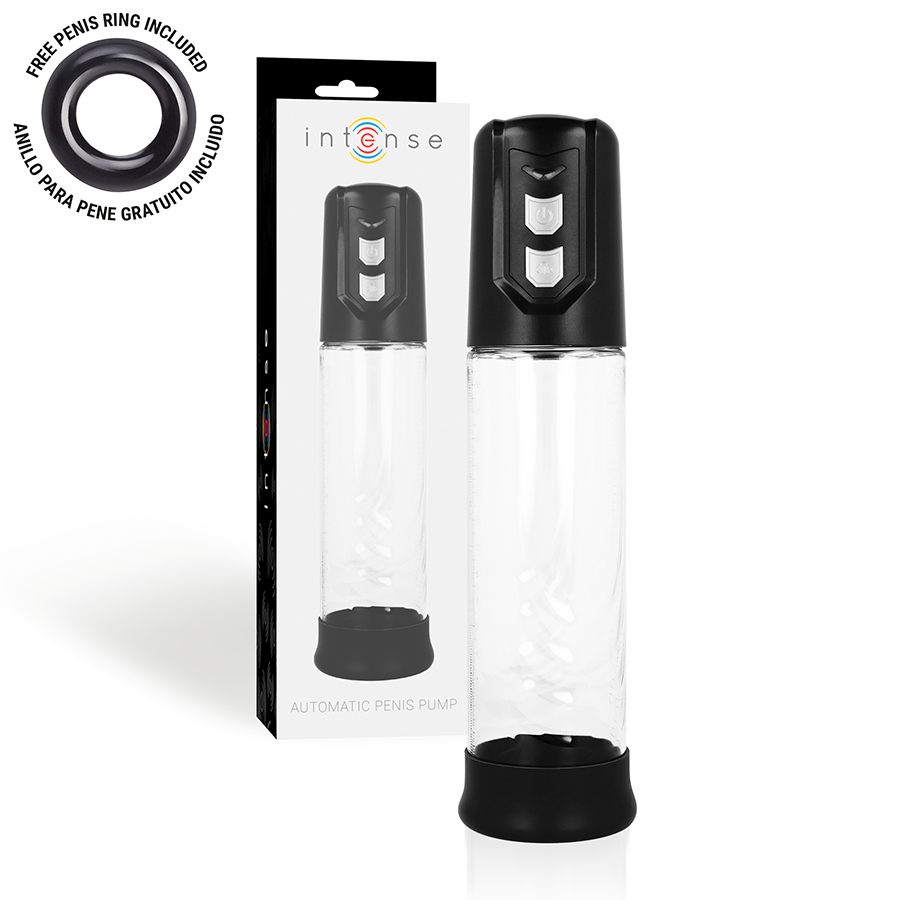 automatische penispumpe mit vakuumfunktion für härtere erektionen – intense