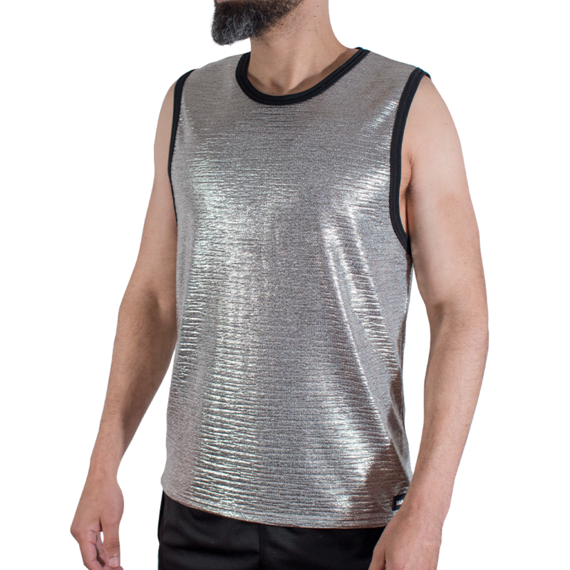macho t shirt mit feinem glitzer, grÖsse s/m