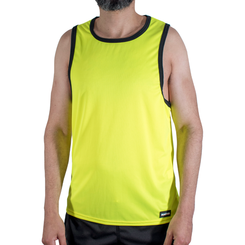 macho cmv001 gelbes gym t shirt s/m
