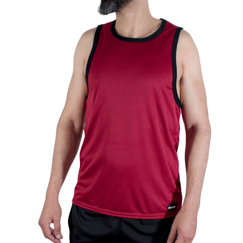 macho cmv003 maroon gym t shirt s/m