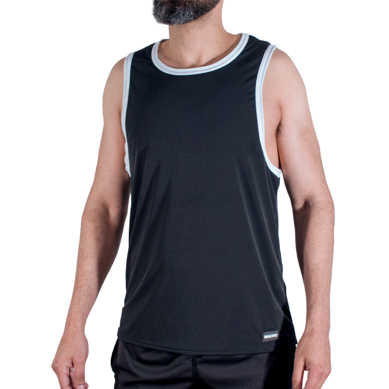 macho cmv004 schwarzes gym t shirt s/m