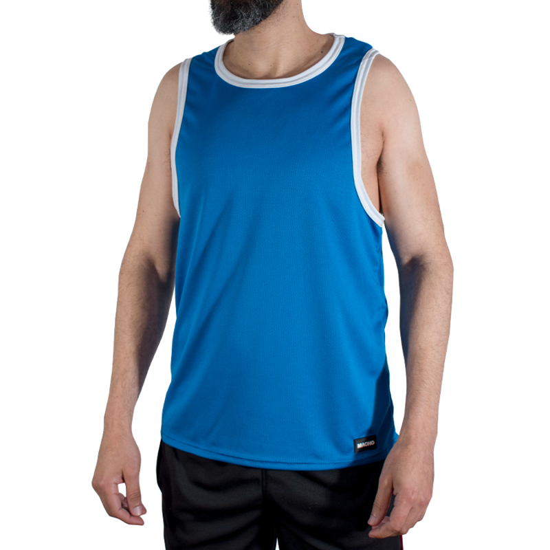 macho cmv002 blaues gym t shirt s/m