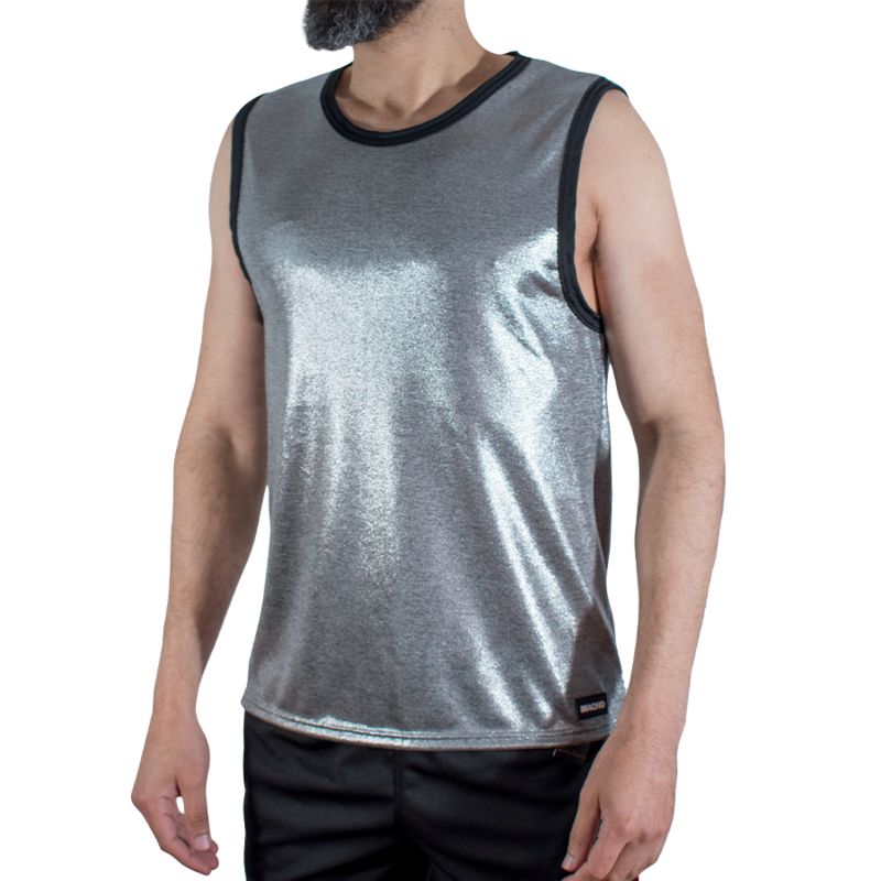 macho t shirt mit feinem glitzer, grÖsse s/m