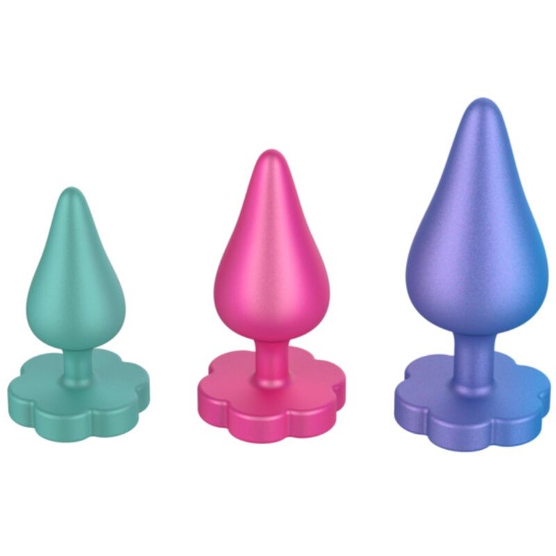 romp luster anal trainingsset s/m/l mit blumenfÖrmiger basis