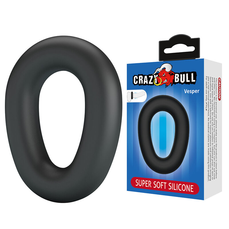 crazy bull vesper supersoft silikon pennisring schwarz