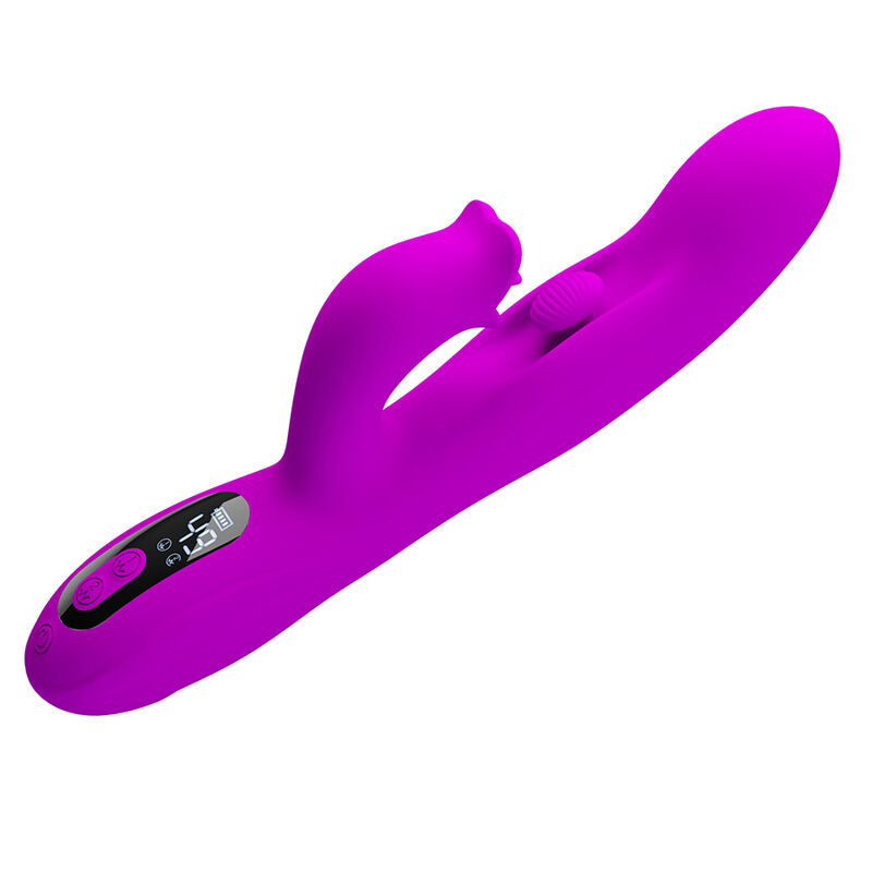 pretty love yalanda hase oszillierender vibrator mit led anzeige, lila