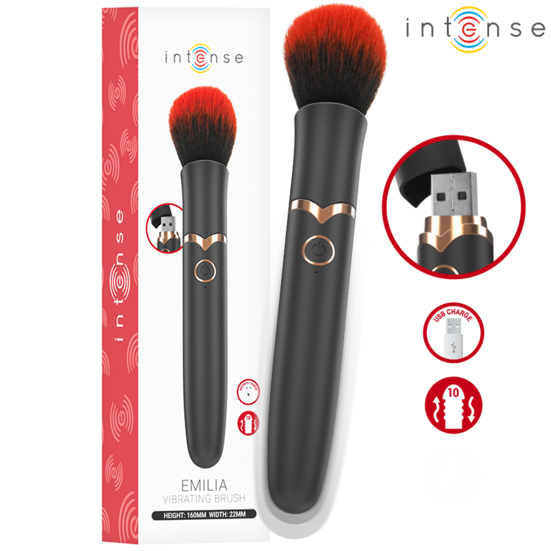intense emilia heizbÜrste mit vibrationsfunktion, 16 cm