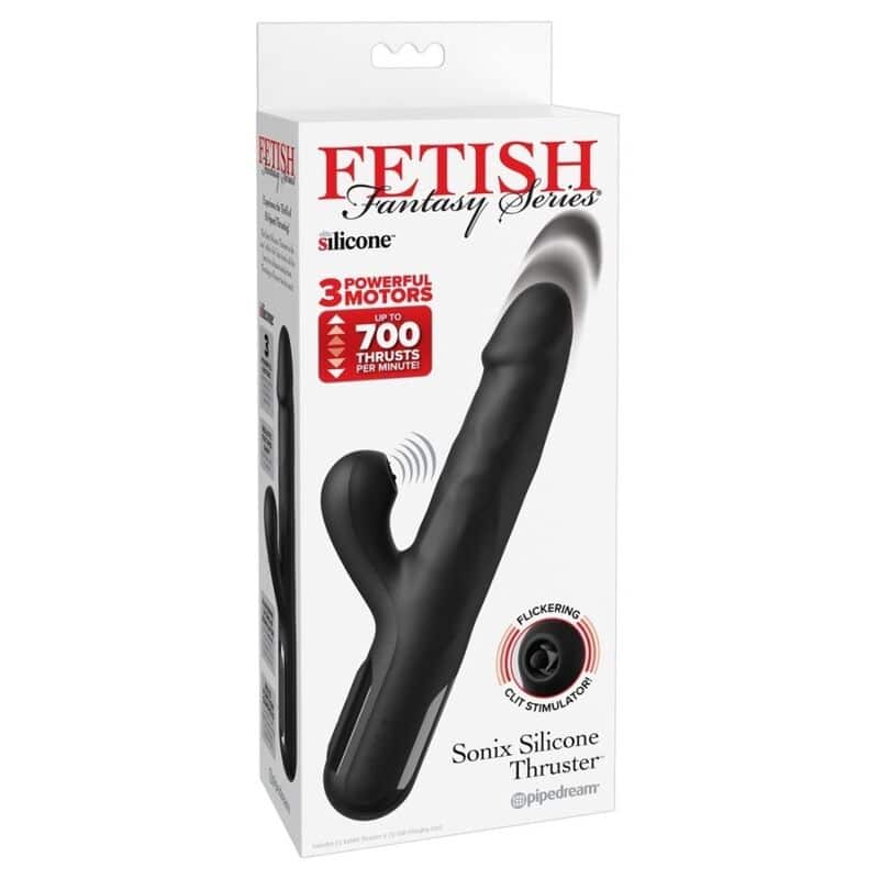fetish fantasy series sonix silikon thruster hase vibrator schwarz
